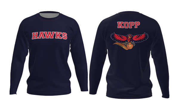 Basketball Long Sleeve Warm Up Top